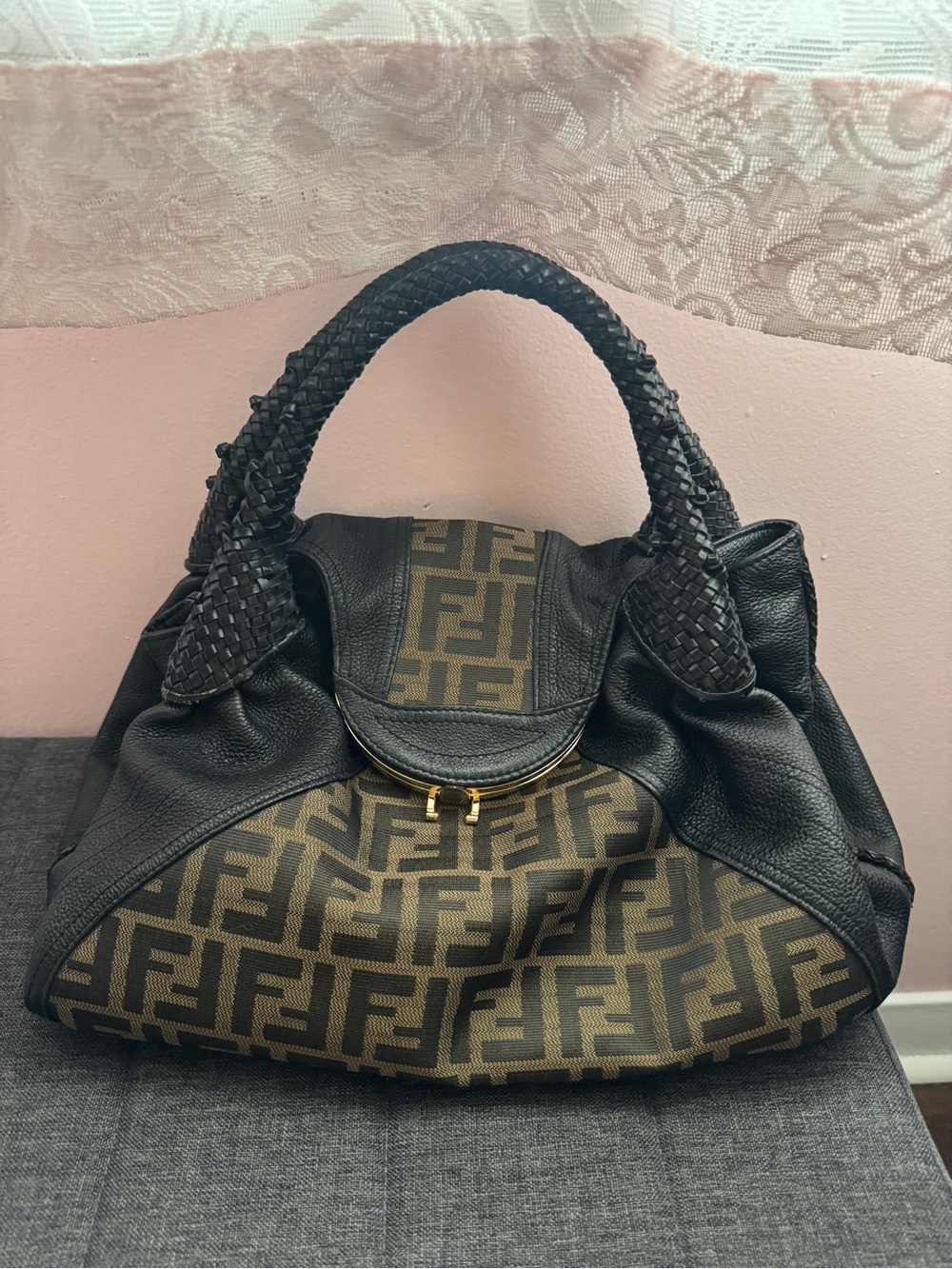 2005 Fendi Zucca Tortuga Spy Bag